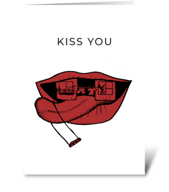 Kiss you greeting card