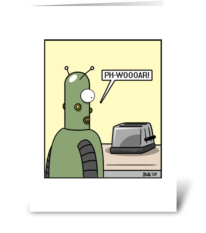 Robot Love greeting card