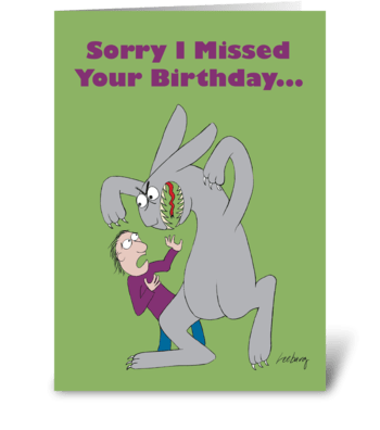 Bad Hare Day greeting card
