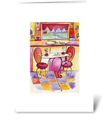 Pink Cottage Series: Hello Friend greeting card