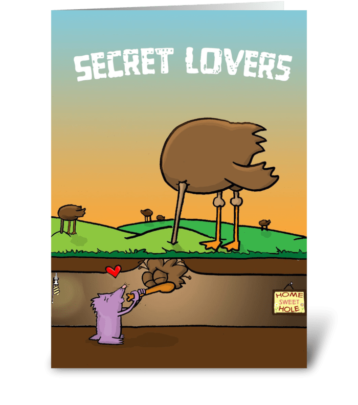 Secret Lovers greeting card