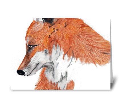 Foxy greeting card