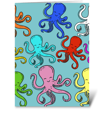 Octopus greeting card