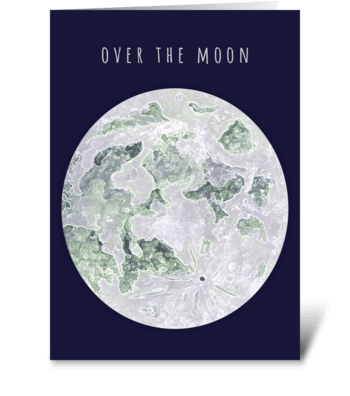 Over the Moon greeting card