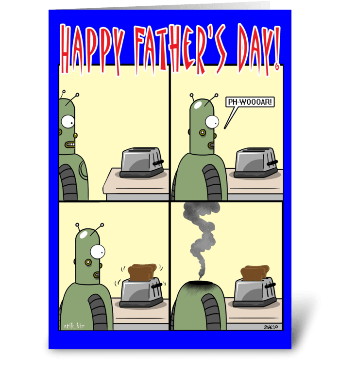 Randy Robot Father's Day Card greeting card