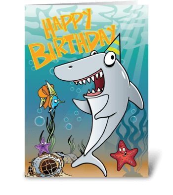 Shark Birthday! greeting card