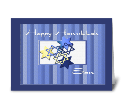 Happy Hanukkah Son greeting card