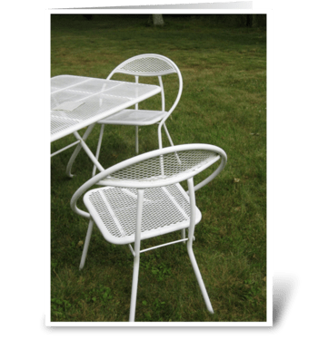Two Chairs - photograph greeting card