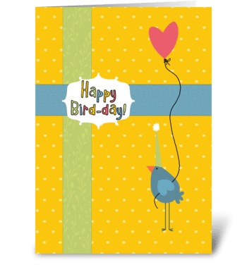 Happy Bird-Day greeting card