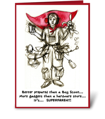 Supermother's Day greeting card