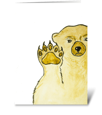 Hello bear greeting card