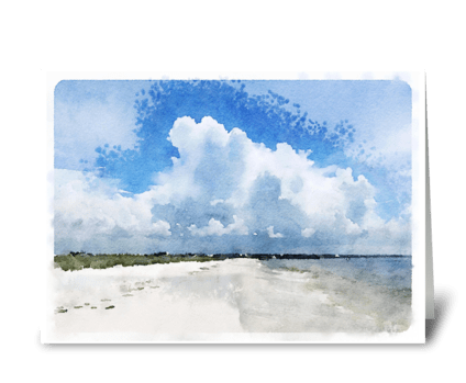 Crooked Isl. Beach greeting card