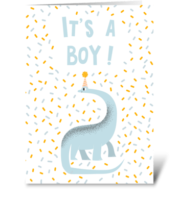 Baby shower card. It's a boy ! greeting card