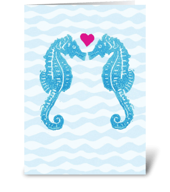 Seahorse Love greeting card