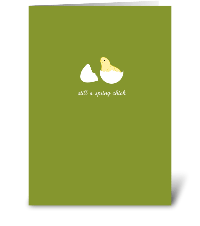 Spring Chick greeting card