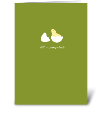Spring Chick greeting card