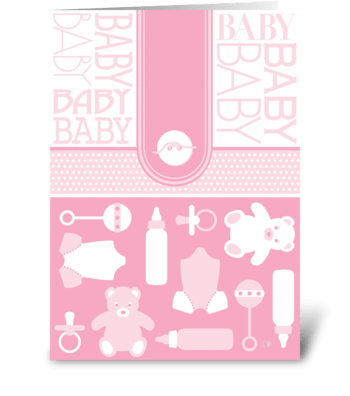 Baby Girl greeting card