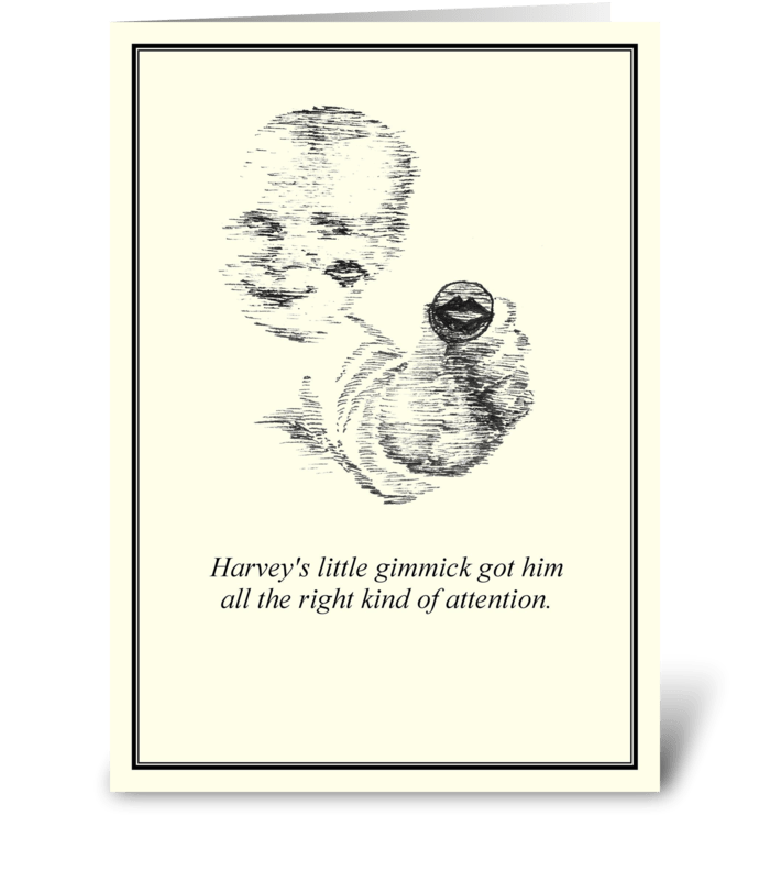 Harvey's Kiss greeting card