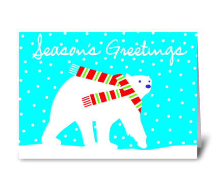 Friend of Santa (polar bear) greeting card