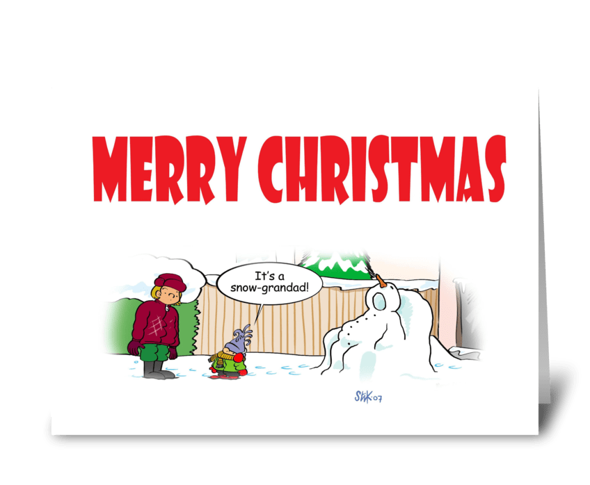 Snowman by Freddie greeting card