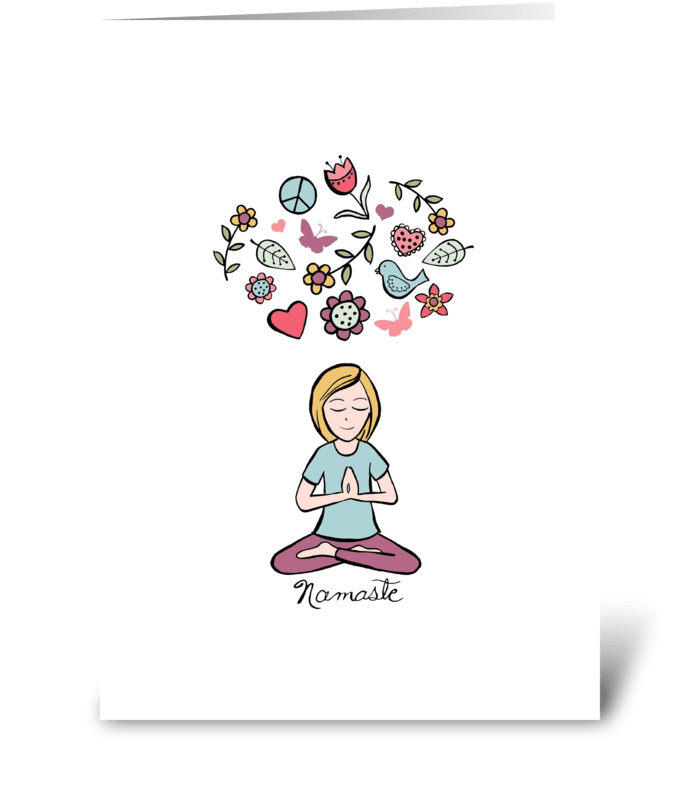 Yoga Girl greeting card