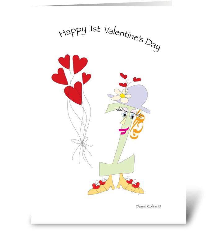 First Valentine's Day greeting card