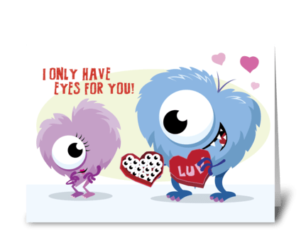 Monster Eyes greeting card
