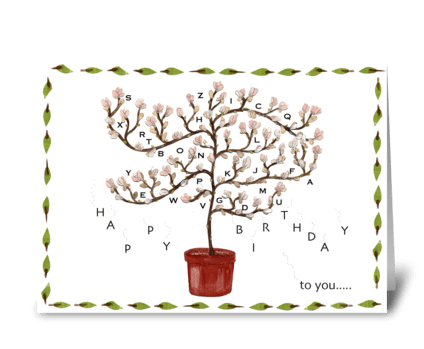 birthday blossoms greeting card
