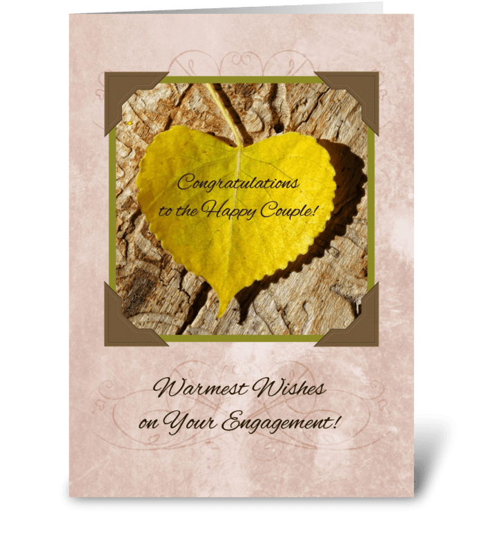 Autumn Engagement Congratulations greeting card