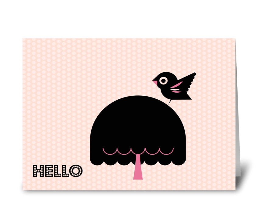 Hello greeting card