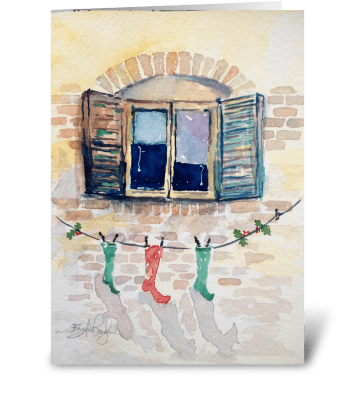 No Chimney -- Just Line greeting card