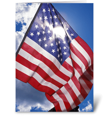 American Flag greeting card