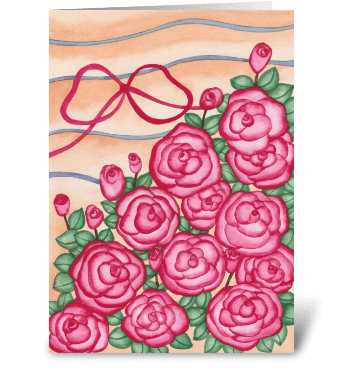 Roses greeting card
