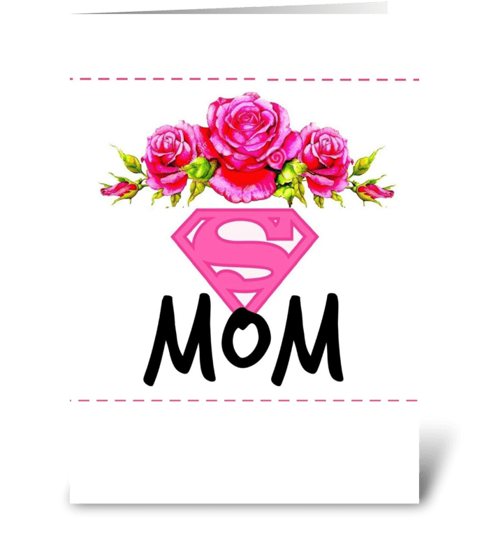 super mom greeting card