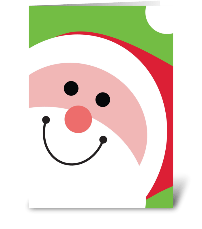 Jolly Santa greeting card