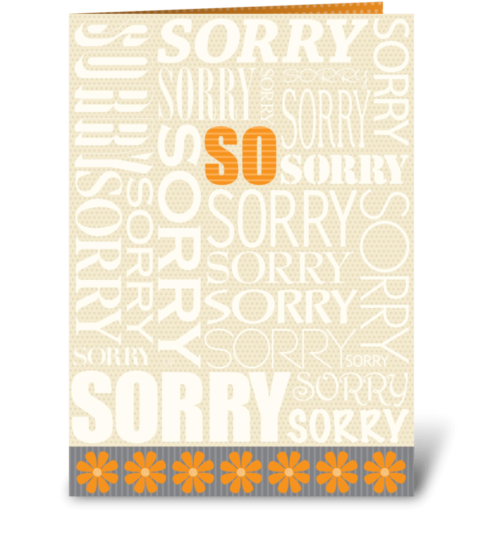 So Sorry greeting card