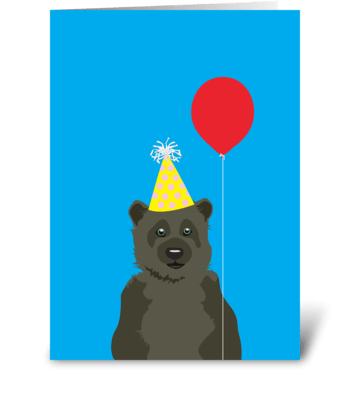 Birthday Bear greeting card