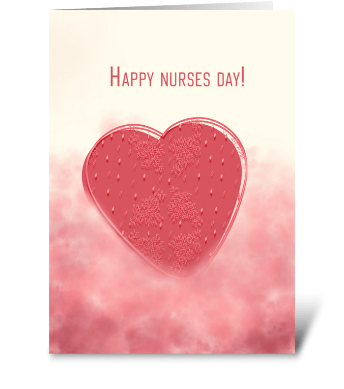 Happy nurses day greeting card