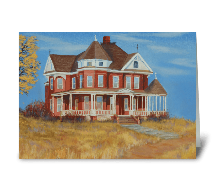 Boulder County Victorian Farm House greeting card