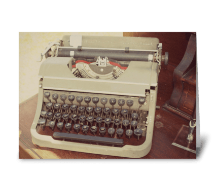 Vintage Typewriter greeting card