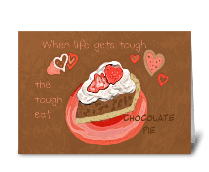 Chocolate to the rescue greeting card