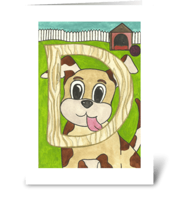 D for Dog greeting card