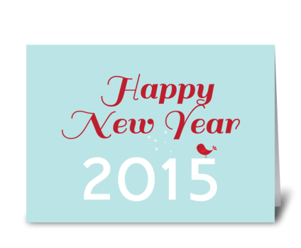 Happy New Year  greeting card