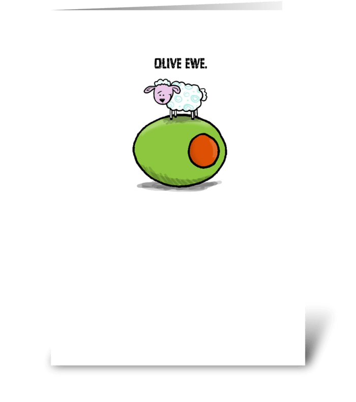 Olive Ewe greeting card