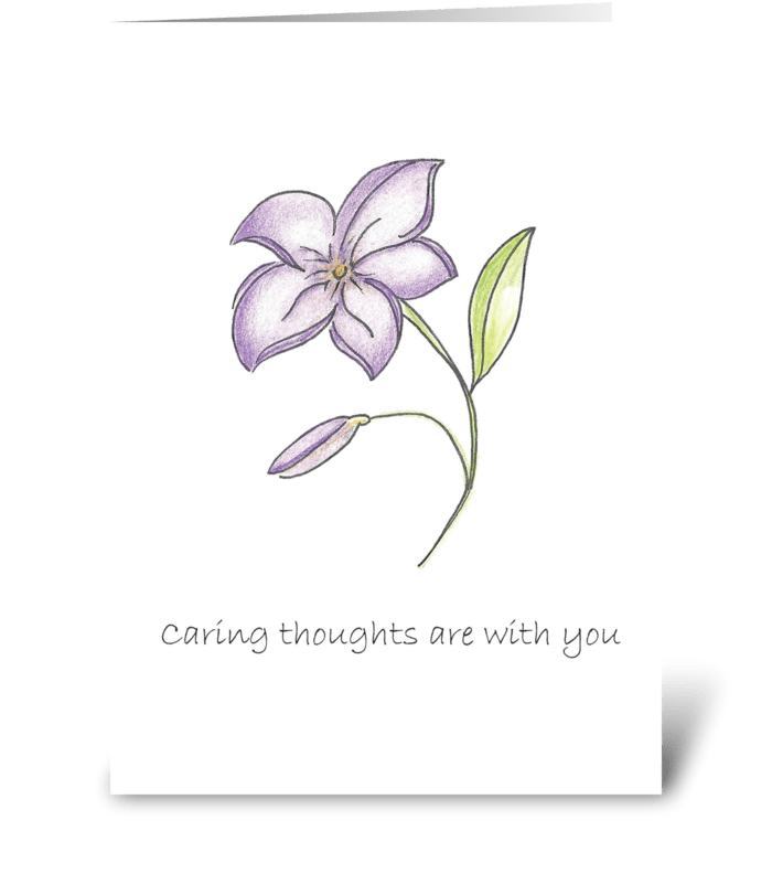 Caring thoughts are with you greeting card