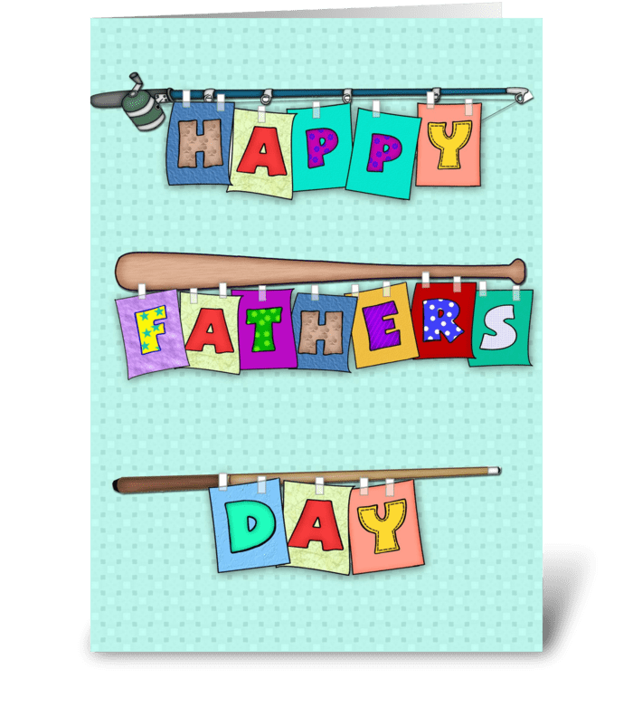 Sports, Happy Father's Day greeting card