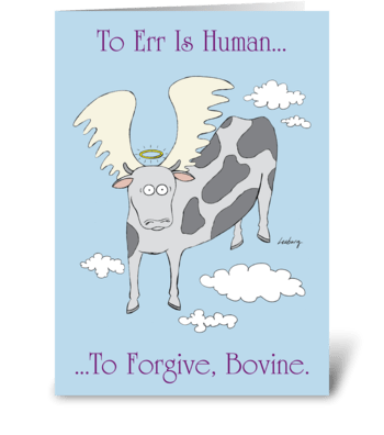 Heavenly Cow greeting card