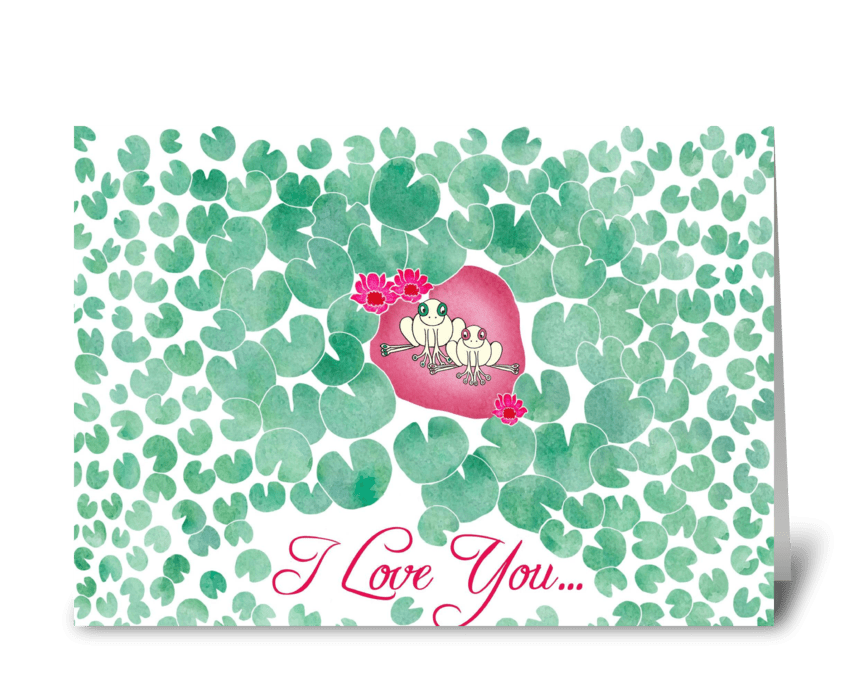 Lily Pad Love greeting card