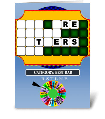 FATHER'S DAY WHEEL OF FORTUNE CARD greeting card