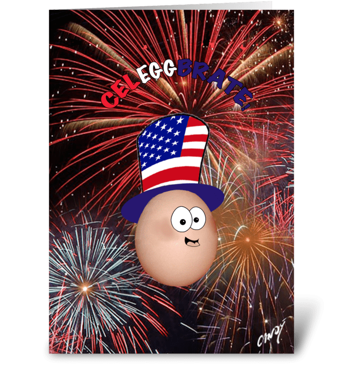 Independence Day Party. greeting card